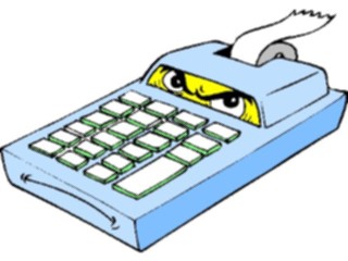 Sticker Custom Preview Image #038385 Business Office Cartoons Adding Machine Angry