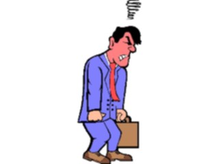 Sticker Custom Preview Image #038403 Business Office Cartoons Angry Man1