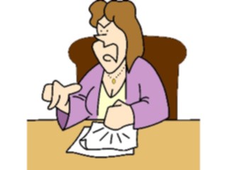 Sticker Custom Preview Image #038406 Business Office Cartoons Angry Woman1