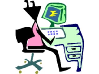 Sticker Custom Preview Image #038413 Business Office Cartoons Antenna Earsat Computer