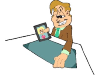 Sticker Custom Preview Image #038435 Business Office Cartoons At Desk2