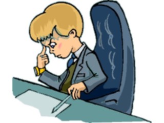 Sticker Custom Preview Image #038438 Business Office Cartoons At Desk Child