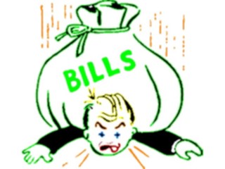 Sticker Custom Preview Image #038458 Business Office Cartoons Bills Weighing You Down