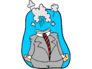 Sticker Custom Preview Image #038460 Business Office Cartoons Blew His Top