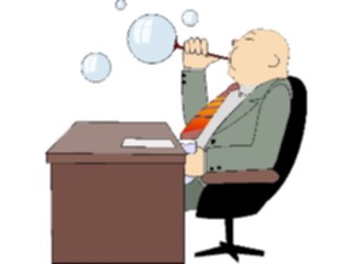 Sticker Custom Preview Image #038462 Business Office Cartoons Blowing Bubbles