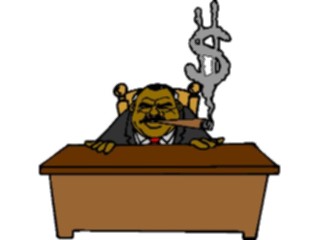 Sticker Custom Preview Image #038475 Business Office Cartoons Bossat Desk