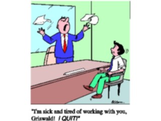 Sticker Custom Preview Image #038489 Business Office Cartoons Boss Quits