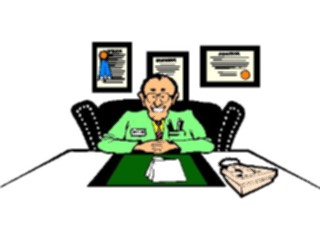 Sticker Custom Preview Image #038490 Business Office Cartoons Boss Smiling