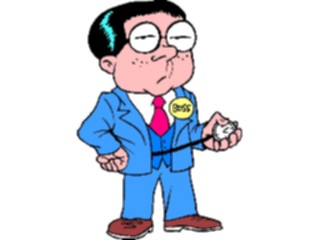 Sticker Custom Preview Image #038493 Business Office Cartoons Boss Watching Time