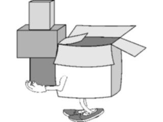 Sticker Custom Preview Image #038505 Business Office Cartoons Boxwith Feet