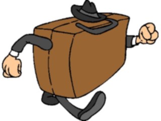 Sticker Custom Preview Image #038532 Business Office Cartoons Briefcase Walking1