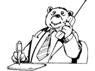 Sticker Custom Preview Image #038545 Business Office Cartoons Business Bear