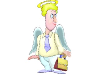 Sticker Custom Preview Image #038596 Business Office Cartoons Businessman Angel