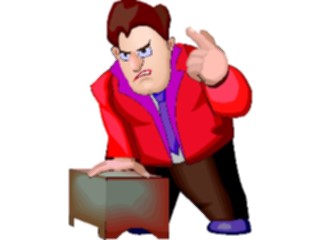 Sticker Custom Preview Image #038597 Business Office Cartoons Businessman Angry1