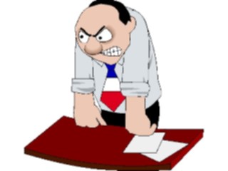 Sticker Custom Preview Image #038599 Business Office Cartoons Businessman Angry3