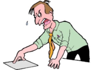 Sticker Custom Preview Image #038601 Business Office Cartoons Businessman Angry5