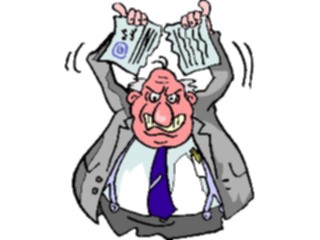 Sticker Custom Preview Image #038602 Business Office Cartoons Businessman Angry6