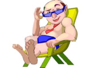 Sticker Custom Preview Image #038603 Business Office Cartoons Businessmanat Beach