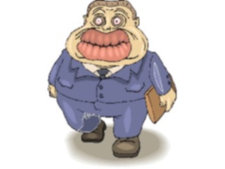 Sticker Custom Preview Image #038611 Business Office Cartoons Businessman Big Lips