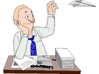 Sticker Custom Preview Image #038613 Business Office Cartoons Businessman Bored2