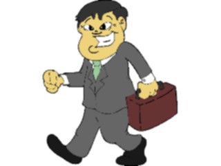 Sticker Custom Preview Image #038621 Business Office Cartoons Businessman Briefcase6