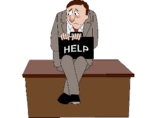 Sticker Custom Preview Image #038624 Business Office Cartoons Businessman Broke