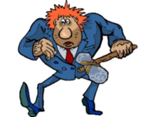 Sticker Custom Preview Image #038626 Business Office Cartoons Businessman Caveman