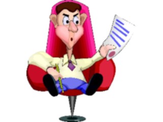Sticker Custom Preview Image #038634 Business Office Cartoons Businessman Demanding
