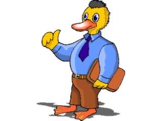 Sticker Custom Preview Image #038635 Business Office Cartoons Businessman Duckling