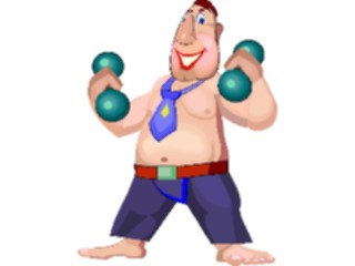 Sticker Custom Preview Image #038638 Business Office Cartoons Businessman Exercising
