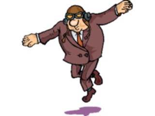Sticker Custom Preview Image #038641 Business Office Cartoons Businessman Flying