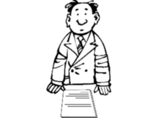 Sticker Custom Preview Image #038647 Business Office Cartoons Businessman Giving Speech