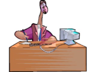 Sticker Custom Preview Image #038648 Business Office Cartoons Businessman Goose