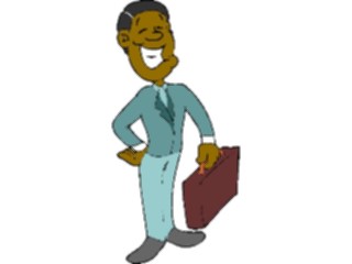 Sticker Custom Preview Image #038649 Business Office Cartoons Businessman Grinning