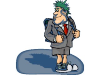 Sticker Custom Preview Image #038691 Business Office Cartoons Businessman Punk Rocker