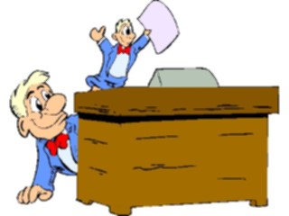 Sticker Custom Preview Image #038692 Business Office Cartoons Businessman Puppet