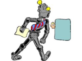 Sticker Custom Preview Image #038697 Business Office Cartoons Businessman Robot3