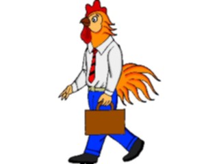 Sticker Custom Preview Image #038699 Business Office Cartoons Businessman Rooster