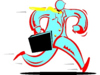 Sticker Custom Preview Image #038701 Business Office Cartoons Businessman Running2