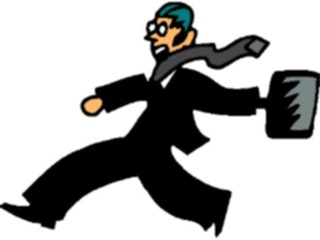 Sticker Custom Preview Image #038703 Business Office Cartoons Businessman Running4