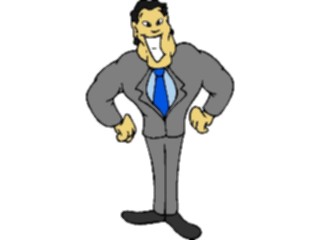 Sticker Custom Preview Image #038715 Business Office Cartoons Businessman Strong