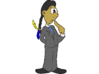 Sticker Custom Preview Image #038719 Business Office Cartoons Businessman Thinking3