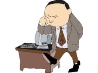 Sticker Custom Preview Image #038722 Business Office Cartoons Businessman Thinking6