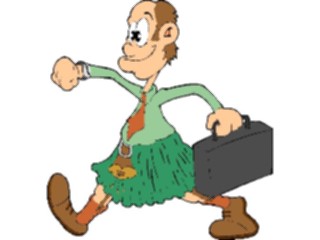 Sticker Custom Preview Image #038733 Business Office Cartoons Businessman Wearing Kilt