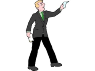 Sticker Custom Preview Image #038741 Business Office Cartoons Businessmanwith Document3