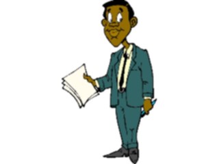 Sticker Custom Preview Image #038742 Business Office Cartoons Businessmanwith Documents
