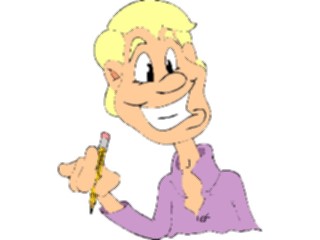 Sticker Custom Preview Image #038746 Business Office Cartoons Businessman Writing2