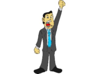 Sticker Custom Preview Image #038751 Business Office Cartoons Businessman Yelling5