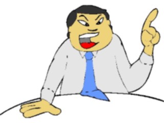 Sticker Custom Preview Image #038753 Business Office Cartoons Businessman Yelling7
