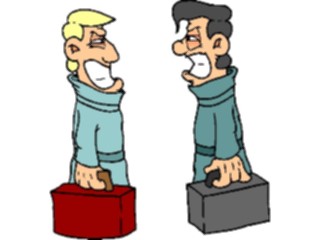 Sticker Custom Preview Image #038757 Business Office Cartoons Businessmen Rivals